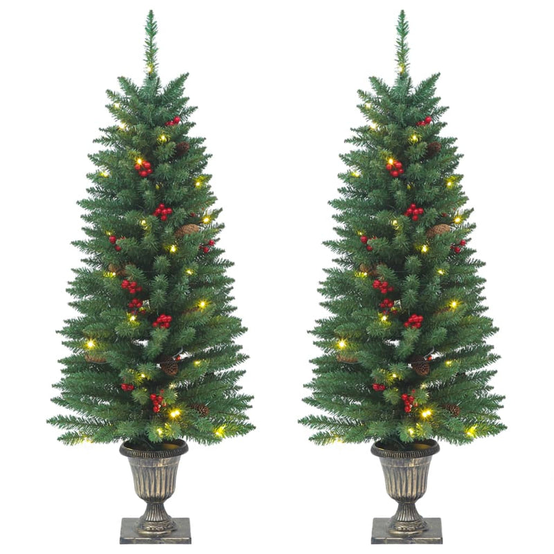 Kunstkerstbomen 2 St 100 Led's 120 Cm Groen