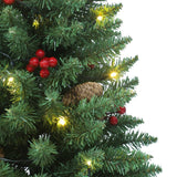 Kunstkerstbomen 2 St 100 Led's 120 Cm Groen
