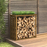 Houtblokhouder 108X52X106 Cm Massief Grenenhout Was
