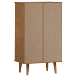 Schoenenkast Molde 59,5X35X103 Cm Massief Grenenhout