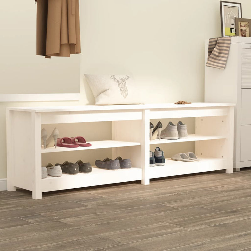 Schoenenbank 160X36,5X50 Cm Massief Grenenhout