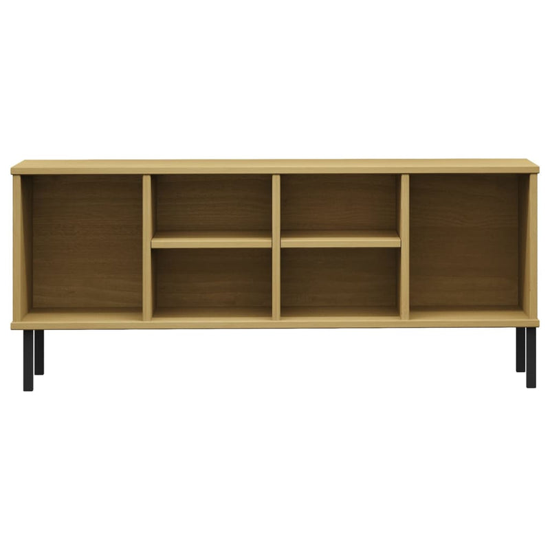 Schoenenrek Met Metalen Poten Oslo 106X35X45Cm Grenenhout