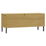 Schoenenrek Met Metalen Poten Oslo 106X35X45Cm Grenenhout