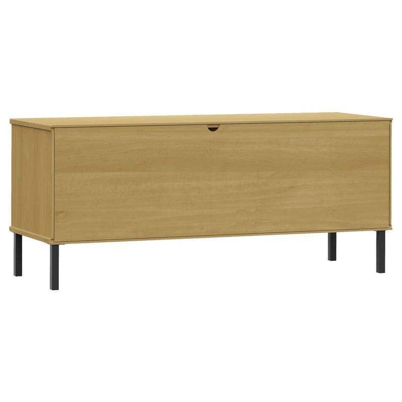 Schoenenrek Met Metalen Poten Oslo 106X35X45Cm Grenenhout