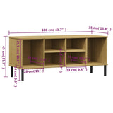 Schoenenrek Met Metalen Poten Oslo 106X35X45Cm Grenenhout