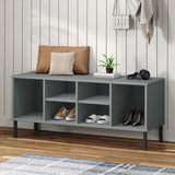 Schoenenrek Met Metalen Poten Oslo 106X35X45Cm Grenenhout