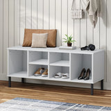 Schoenenrek Met Metalen Poten Oslo 106X35X45Cm Grenenhout
