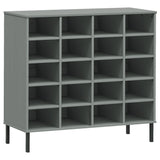 Schoenenrek Met Metalen Poten Oslo 95X35X86 Cm Grenen
