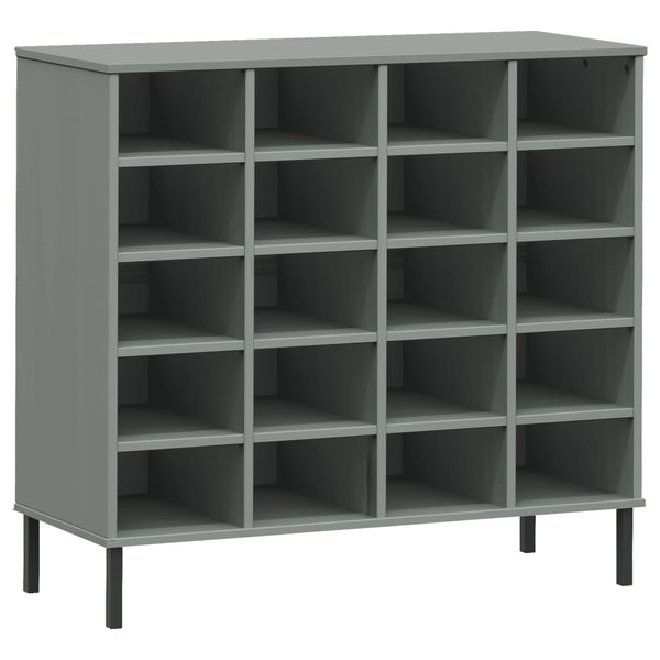 Schoenenrek Met Metalen Poten Oslo 95X35X86 Cm Grenen