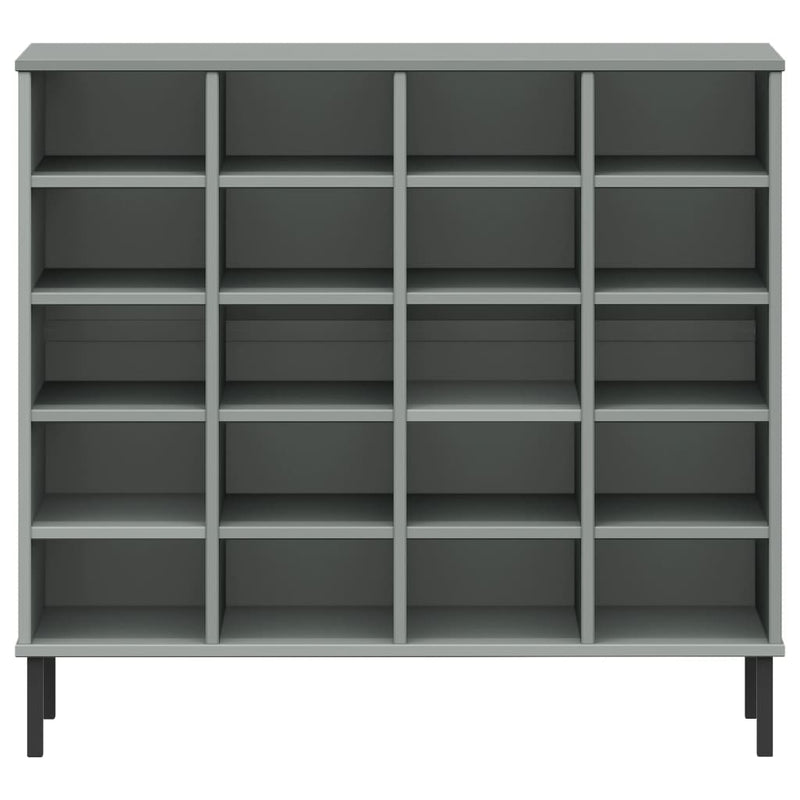 Schoenenrek Met Metalen Poten Oslo 95X35X86 Cm Grenen