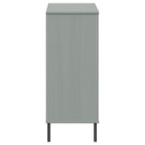 Schoenenrek Met Metalen Poten Oslo 95X35X86 Cm Grenen