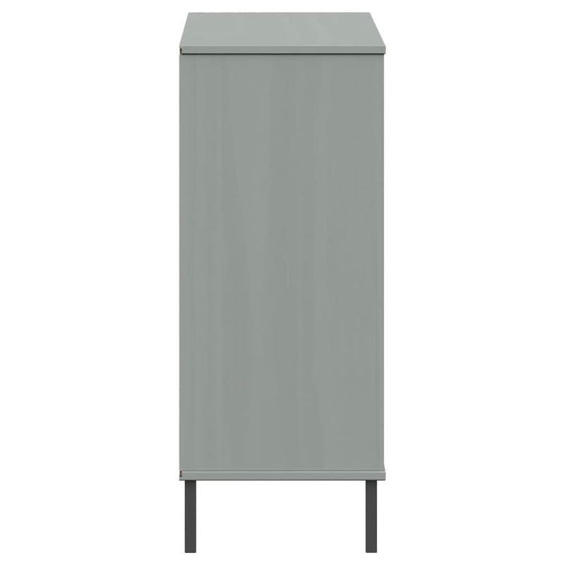 Schoenenrek Met Metalen Poten Oslo 95X35X86 Cm Grenen