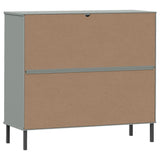 Schoenenrek Met Metalen Poten Oslo 95X35X86 Cm Grenen