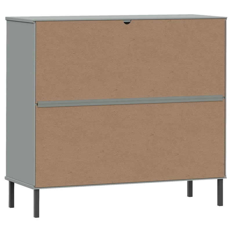 Schoenenrek Met Metalen Poten Oslo 95X35X86 Cm Grenen