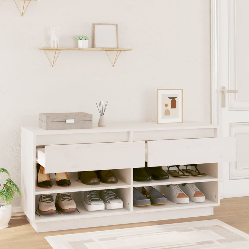 Schoenenkast 110X34X52 Cm Massief Grenenhout