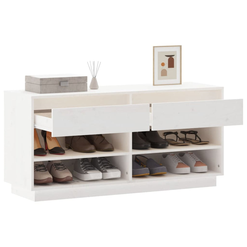 Schoenenkast 110X34X52 Cm Massief Grenenhout