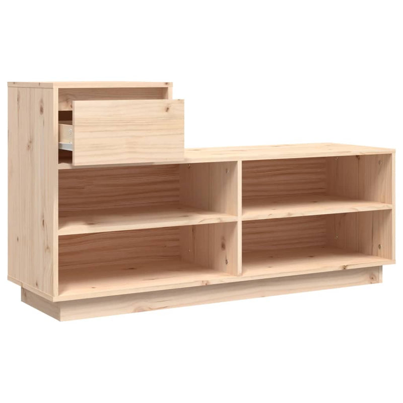 Schoenenkast 110X34X61 Cm Massief Grenenhout
