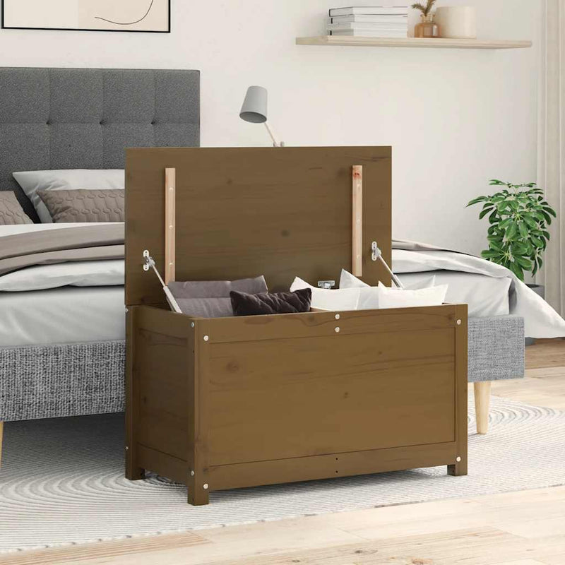 Opbergbox 60X32X45,5 Cm Massief Grenenhout