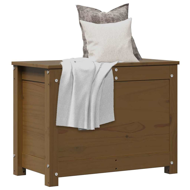 Opbergbox 60X32X45,5 Cm Massief Grenenhout