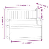 Bankje 112,5X51,5X96,5 Cm Massief Grenenhout