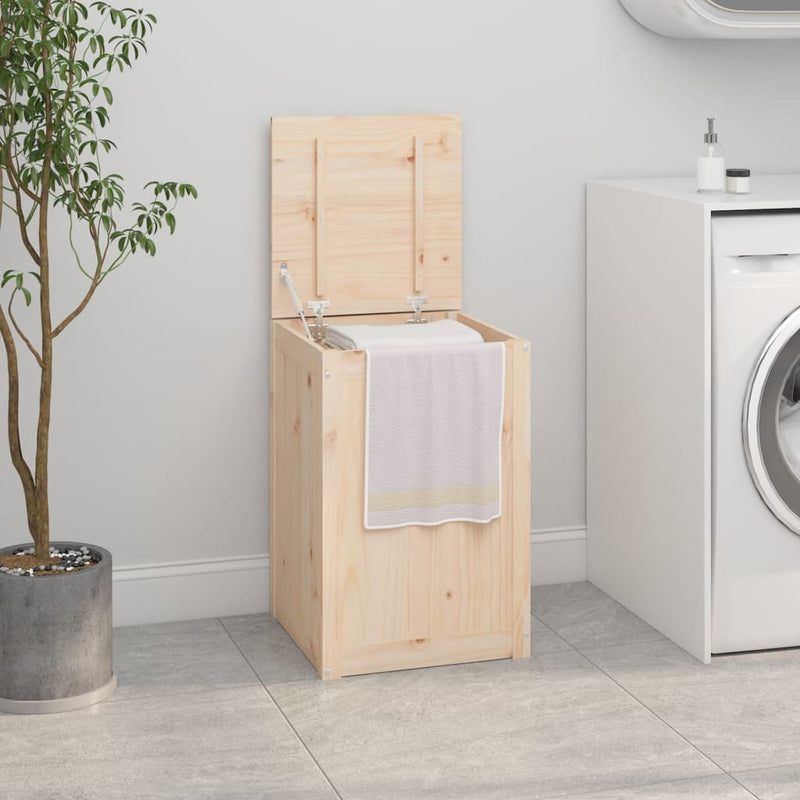 Wasmand 88,5X44X66 Cm Massief Grenenhout