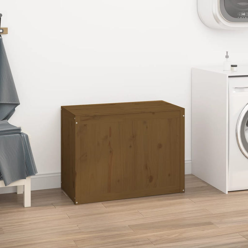 Wasmand 88,5X44X66 Cm Massief Grenenhout