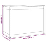 Wasmand 88,5X44X66 Cm Massief Grenenhout