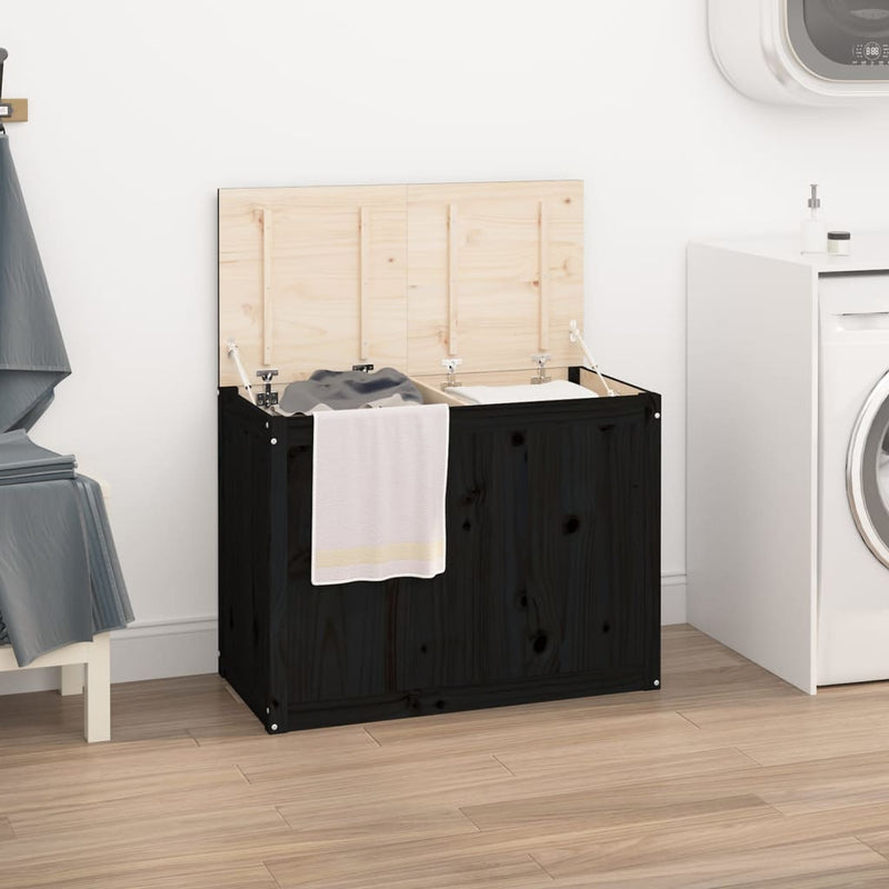 Wasmand 88,5X44X66 Cm Massief Grenenhout
