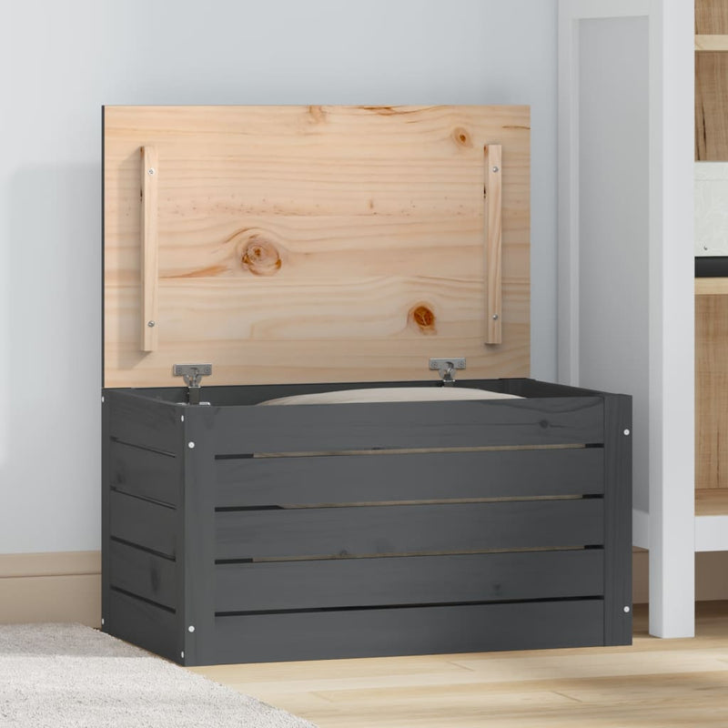 Opbergbox 109X36,5X33 Cm Massief Grenenhout