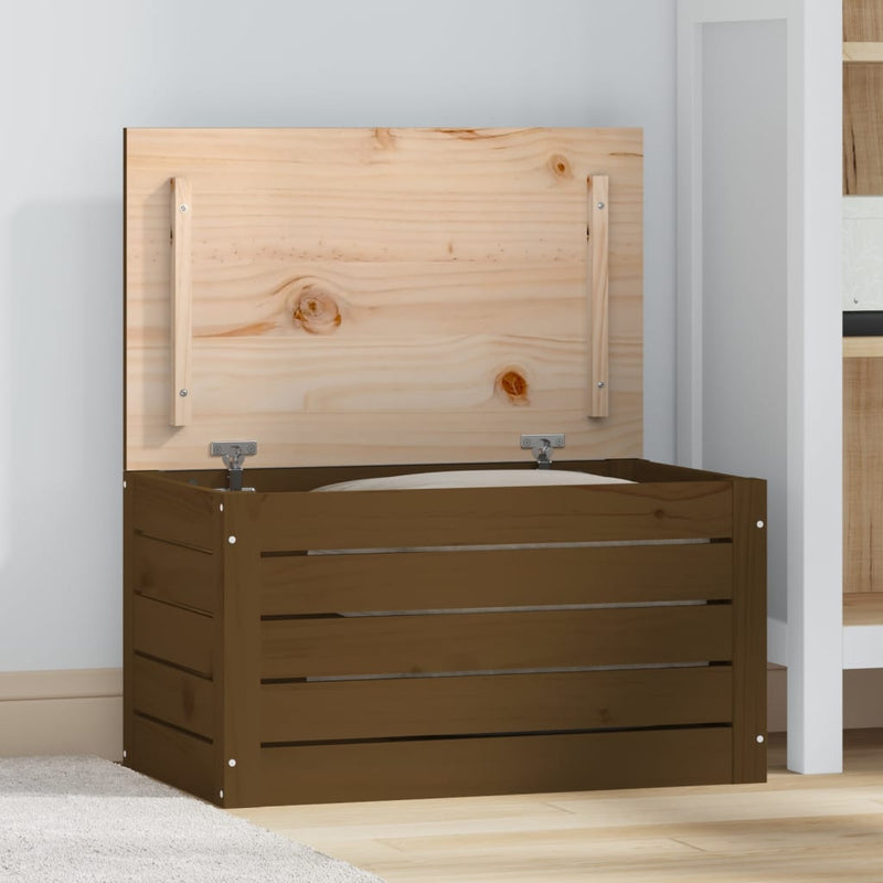Opbergbox 109X36,5X33 Cm Massief Grenenhout