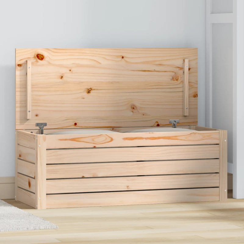 Opbergbox 109X36,5X33 Cm Massief Grenenhout