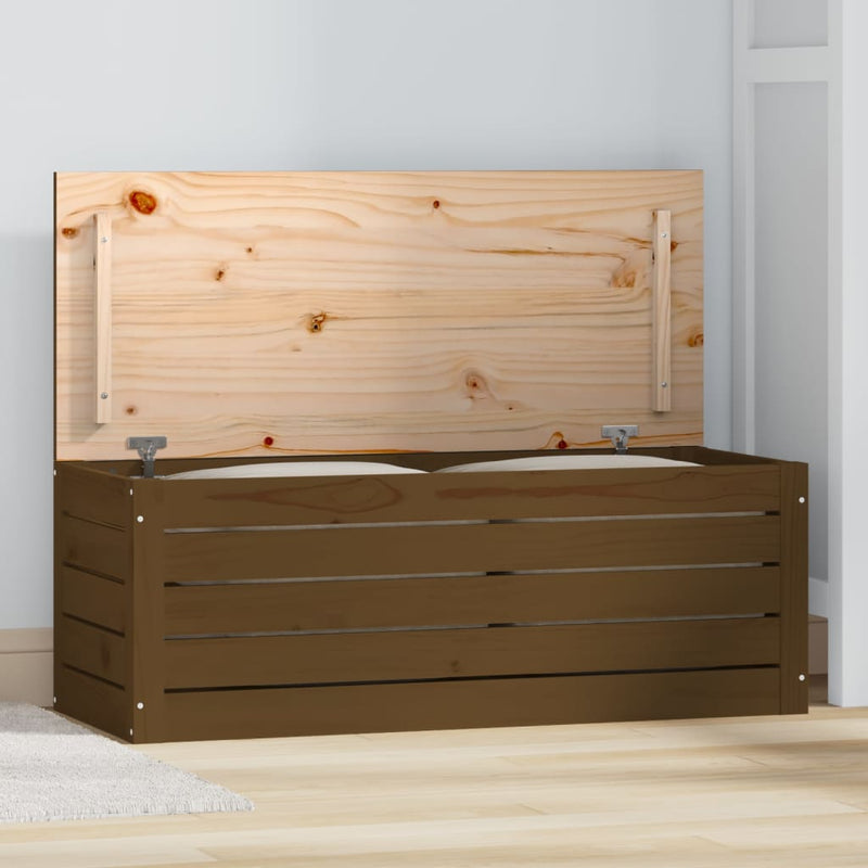 Opbergbox 109X36,5X33 Cm Massief Grenenhout