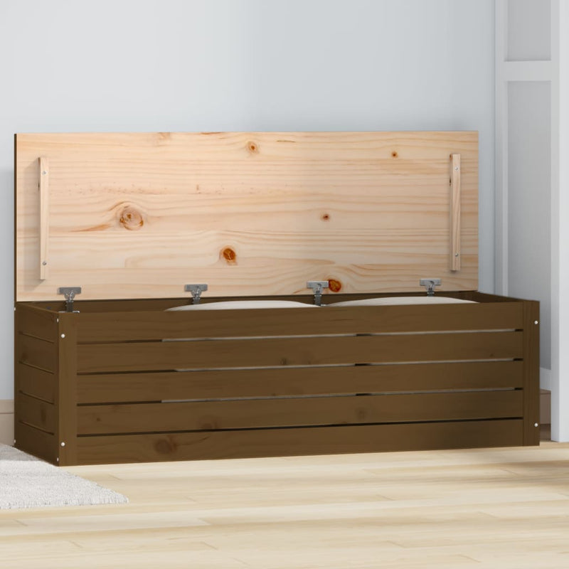 Opbergbox 109X36,5X33 Cm Massief Grenenhout