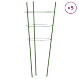 Plantensteunen Met 3 Ringen 75 Cm Staal Groen