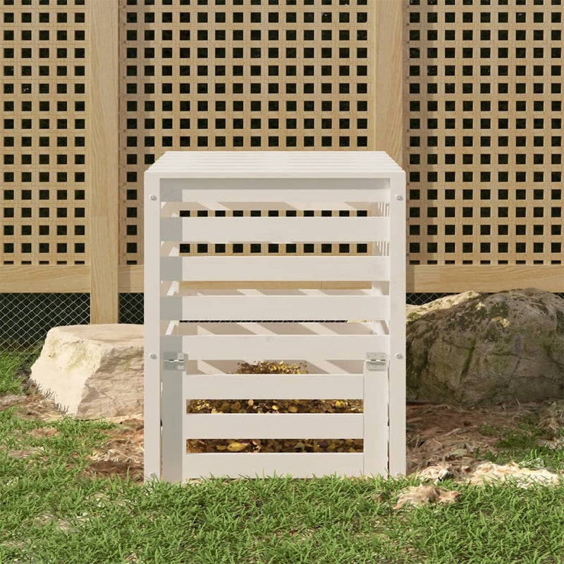 Compostbak 63,5X63,5X77,5 Cm Massief Grenenhout Grijs
