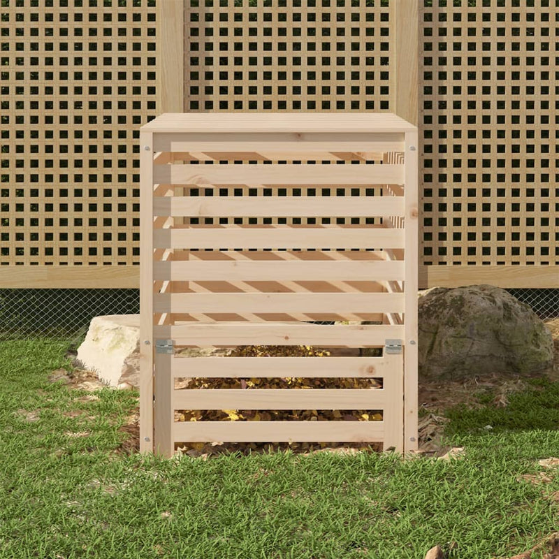 Compostbak 63,5X63,5X77,5 Cm Massief Grenenhout Grijs