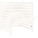 Compostbak 82,5X82,5X99,5 Cm Massief Grenenhout Wit