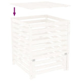Compostbak 82,5X82,5X99,5 Cm Massief Grenenhout Wit