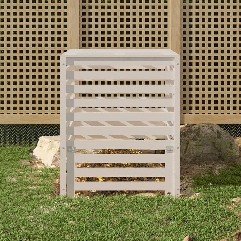 Compostbak 63,5X63,5X77,5 Cm Massief Grenenhout Grijs