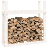 Haardhoutrek 110X35X108,5 Cm Massief Grenenhout Wit