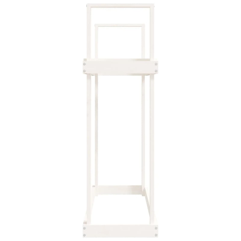 Haardhoutrek 110X35X108,5 Cm Massief Grenenhout Wit