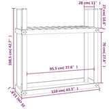 Haardhoutrek 110X35X108,5 Cm Massief Grenenhout Wit