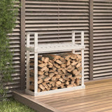 Haardhoutrek 110X35X108,5 Cm Massief Grenenhout Wit