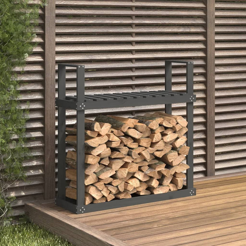 Haardhoutrek 110X35X108,5 Cm Massief Grenenhout Wit