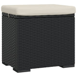 Hocker Met Kussen 40X30X40 Cm Poly Rattan