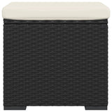 Hocker Met Kussen 40X30X40 Cm Poly Rattan