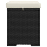 Hocker Met Kussen 40X30X40 Cm Poly Rattan