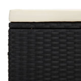 Hocker Met Kussen 40X30X40 Cm Poly Rattan