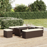 Hocker Met Kussen 40X30X40 Cm Poly Rattan