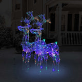 Kerstversiering Rendier 140 Led's 120 Cm Acryl Meerkleurig Multikleur